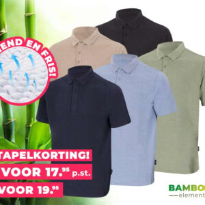 Bamboo Elements Heren Polo - Ademt En Blijft Langer Fris! ... - Afbeelding 1