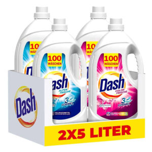 2x5L Dash Wasmiddel Alpenfris Of Color - Goed Voor 200 Wasbeurten! ... - Afbeelding 1